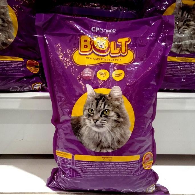 (Paket 5kg) Bolt Cat Adult Repack 5kg - Makanan Kucing Dewasa Ikan
