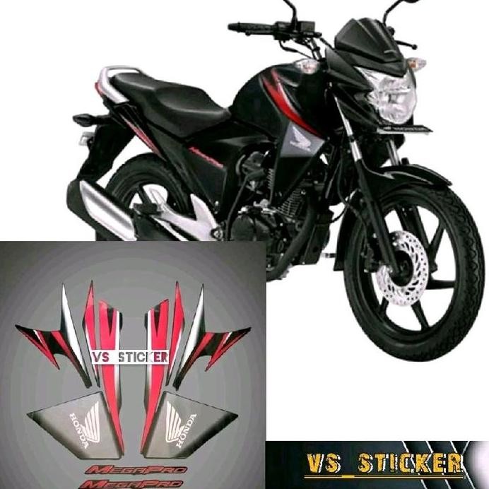 STRIPING LIST STANDART MOTOR HONDA MEGA PRO 2012 2013 MERAH HITAM PUTIH Motorcycle Aksesoris