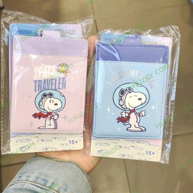 

READY MINISO Card Holder + Tali Panjang SNOOPY The Little Space Explorer NEW