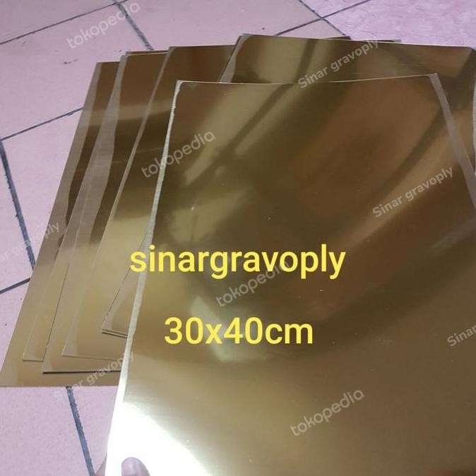 

READY gravoply gold teks hitam bahan gravir nametag dll30x40cm tebal 1.5ml t NEW