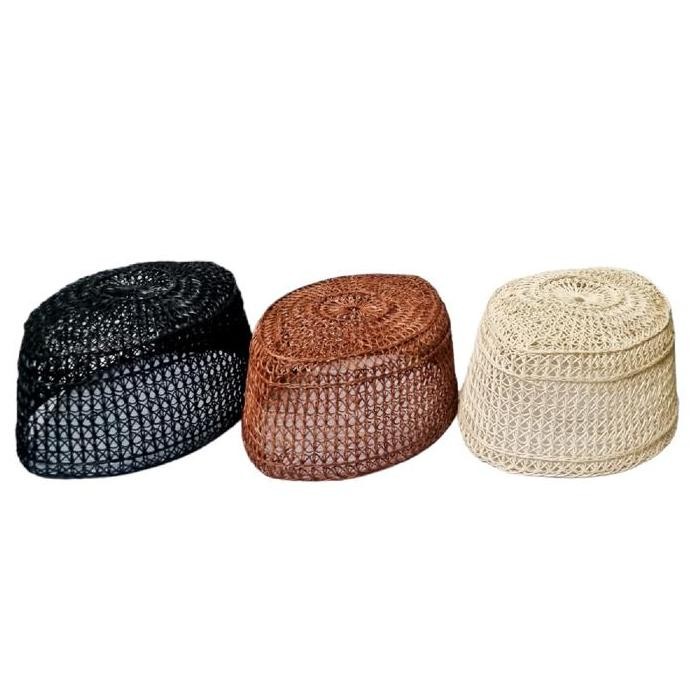 baru  Peci AKAR JANGANG Murah , Peci Akar Rotan , Peci Akar Kalimantan , Peci Kopiah Akar , Songkok 