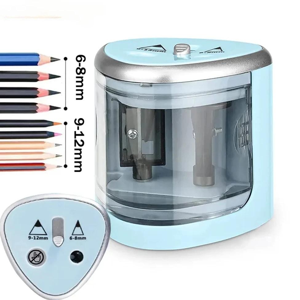

New Two-Hole Electric Automatic Pencil Sharpener Switch Pencil Sharpener Home Office School Supplies Stationery Art
