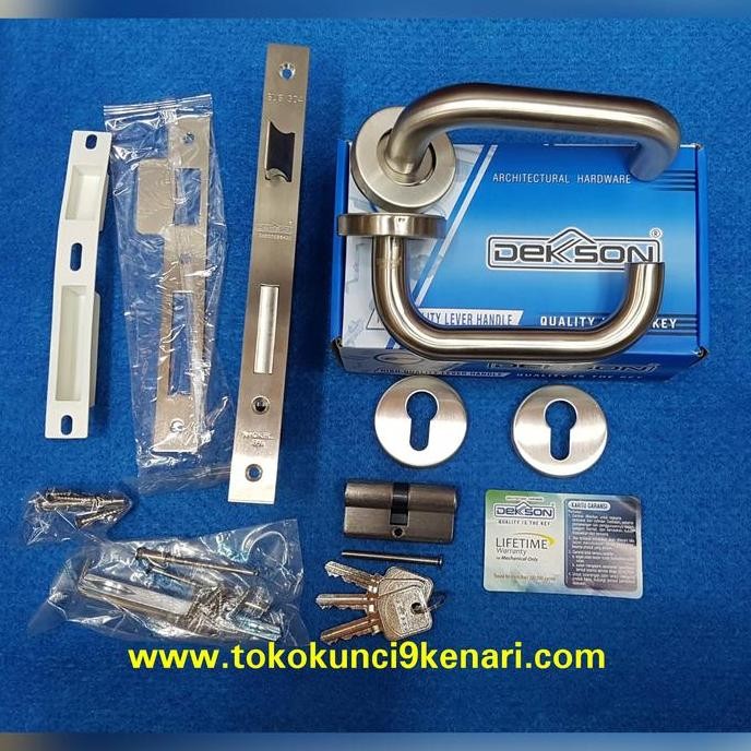Paket Handle Dekson Lhtr 016 19Mm Sus304+ Kunci Il 8485 + Cyl 60Mm Sn
