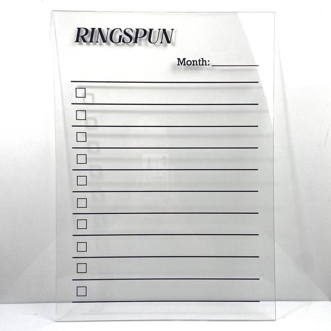 

READY TO DO LIST Akrilik Acrylic Daily Weekly Monthly Planner Custom NEW