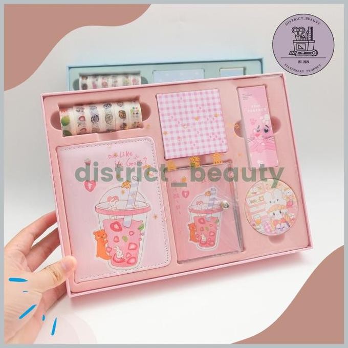 

READY PAKET JURNAL 7 IN 1 BOBA TEA BUKU JURNAL JOURNAL BOOK DIARY BOOK ANAK PEREMPUAN PAKET LENGKAP ALAT TULIS SEKOLAH NEW