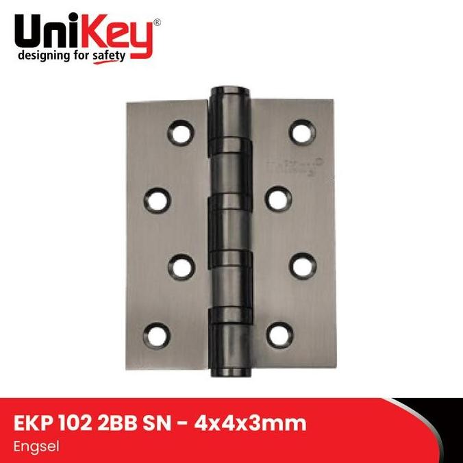 Unikey Steel Hinge Ekp 102 4X3X3Mm 4Bb Sn Engsel Pintu