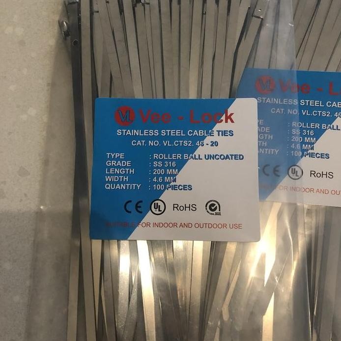 

Cable Ties SS316 - Kabel Tis Stainless 316 4.6 x 150mm 200mm 300mm