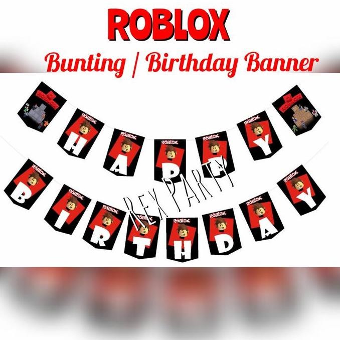 Roblox Birthday Banner/Bunting Roblox/Banner HBD Roblox/Banner Roblox