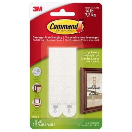 

3M Command Large Picture Hanging Strips White 17206