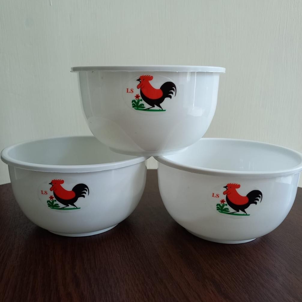 Mangkok Ayam Jago Plastik Mangkok Mie Bakso Udon Kecil Tebal Bagus Baru