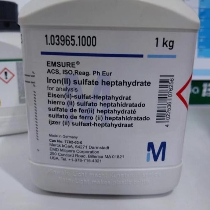 TERBARU - Besi (II) sulfat heptahidrat / Iron (II) sulfate heptahydrate / FeSO4.7H2O brand MERCK 1 K