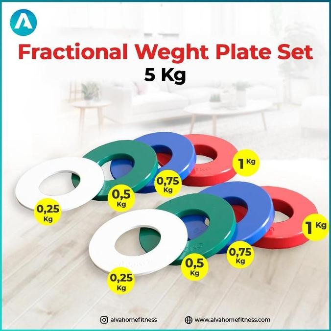 TERBARU - Fractional Weight Plate - Change Plates Set Olympic Barbel Barbell