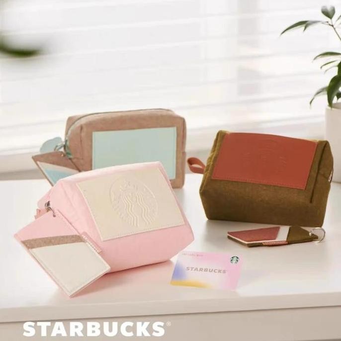 TERBARU - starbucks merchandise pouch makeup original import dompet kecil