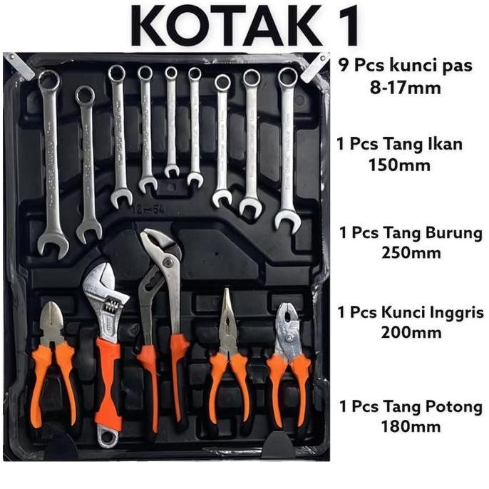 ISKU Toolkit Set 187/kunci shock set /kunci Bengkel motor komplit