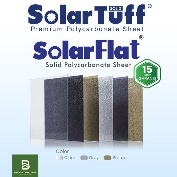 SolarTuff Solid Solar Tuff Atap Polycarbonate 3mm - Garansi 15 Tahun