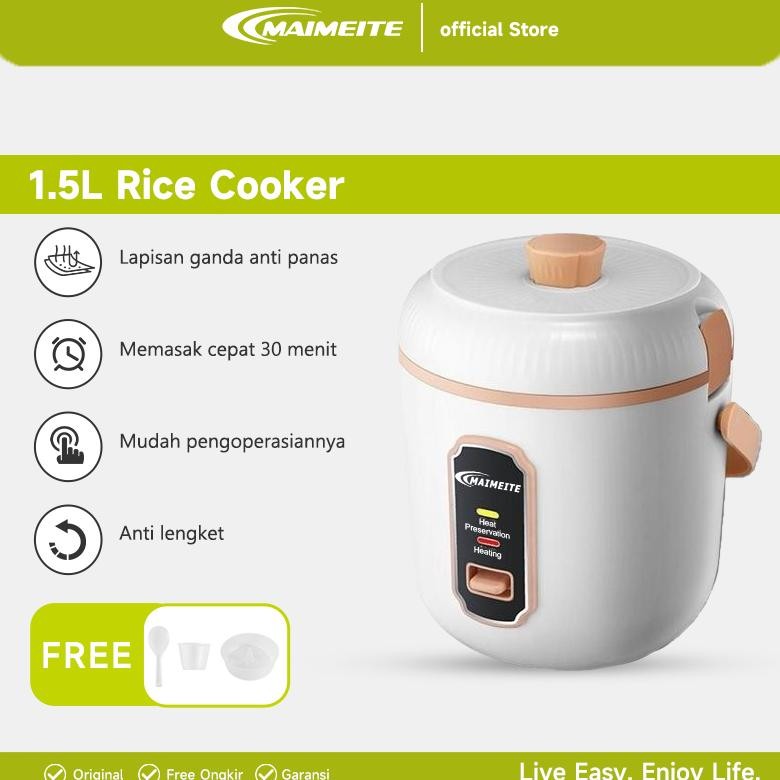 NEW MAIMEITE Rice Cooker Mini Magicom Magic com Mini 1.5Liter Multi Fungsi Penanak Nasi [terbaik][te