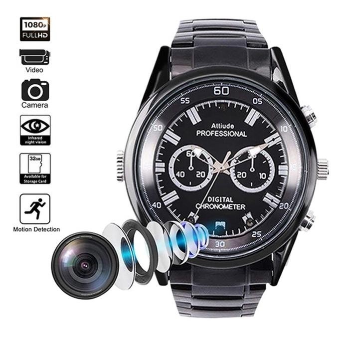 NEW Smartwatch Kamera Spy 1080P Jam Tangan Spy Camera Watch Perekam Rahasia 8GB Night Vision WATCHCS