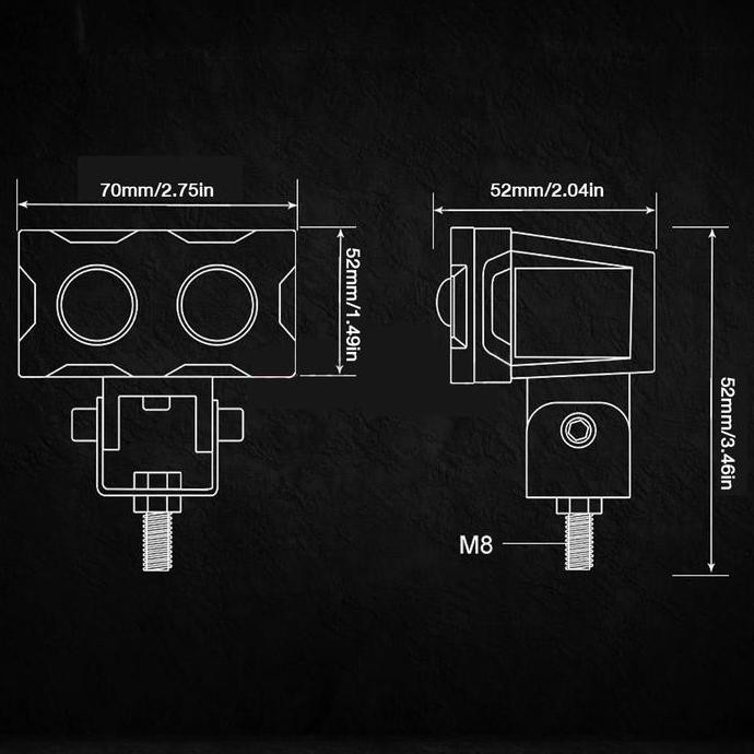 Lampu Tembak Sorot Led Laser 2 Mata/Lampu Sorot Led/Lampu Tembak Sql 2