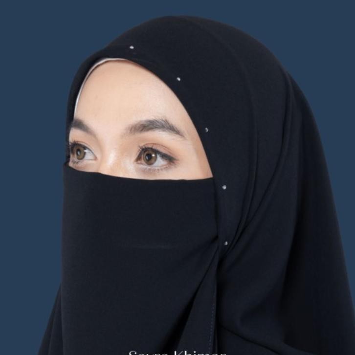 Sayra Khimar Set Cadar Wmcom Hijab Segiempat Polos Segiempat Ceruty Segi Empat Ceruty Baby Doll 140X