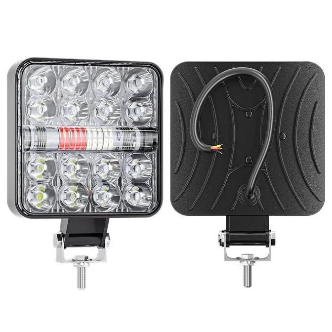 Lampu Sorot Tembak Mobil Led Floodlight Ip67 Warna 3In1 Lampu Strobo Lampu Tambahan Kendaraan Drl Be