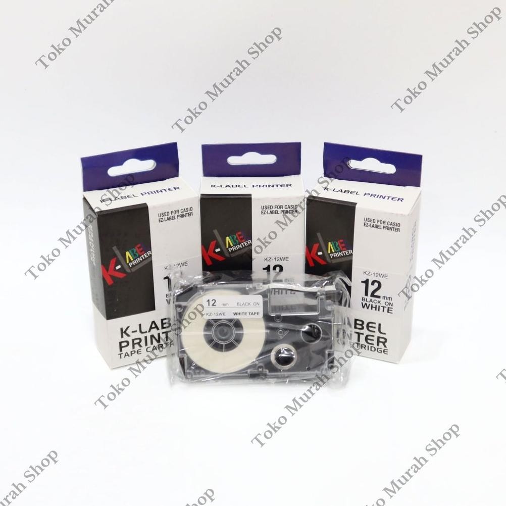 

Label 12mm For Casio K-Label Printer Tape Catridge for Casio KZ-12WE