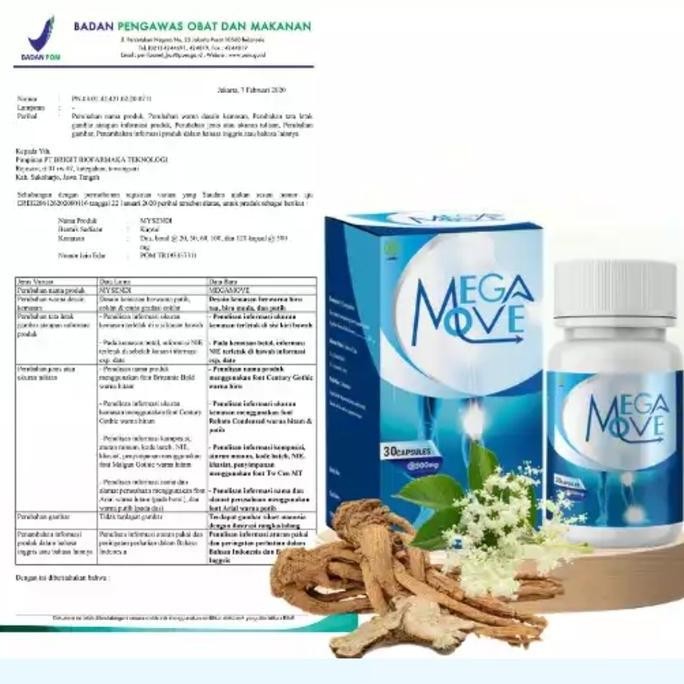 Mega Move Obat Asli Apotik Nyeri Sendi Lutut Asam Urat Rematik Syaraf Kejepit Sudah Teruji 30 Kapsil