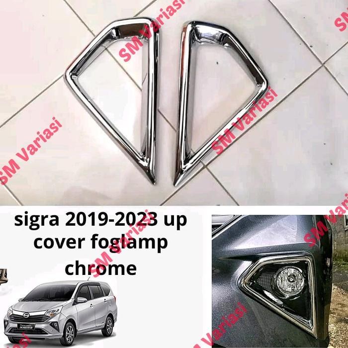 Cover Ring Foglamp Ring Mobil Sigra 2019 Chrome Original Dan Terpercaya