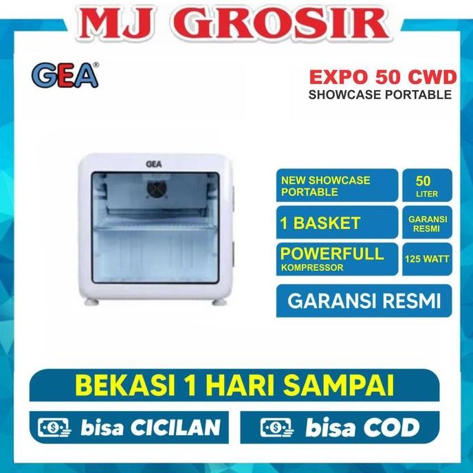 Showcase Gea Expo 50 Display Cooler Kulkas Minuman Mini Low Watt Kualitas Terbaik Harga Termurah