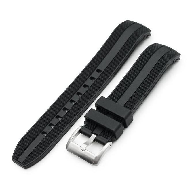 20mm Strap-X Pro SPX1C Rubber Strap Hitam Black for SEIKO 62MAS 63MAS