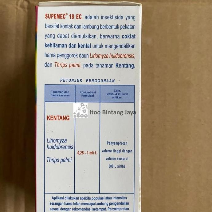 Obat Hama Kutu Tanaman Insektisida Supemec Abamektin 18Ec 100 Ml