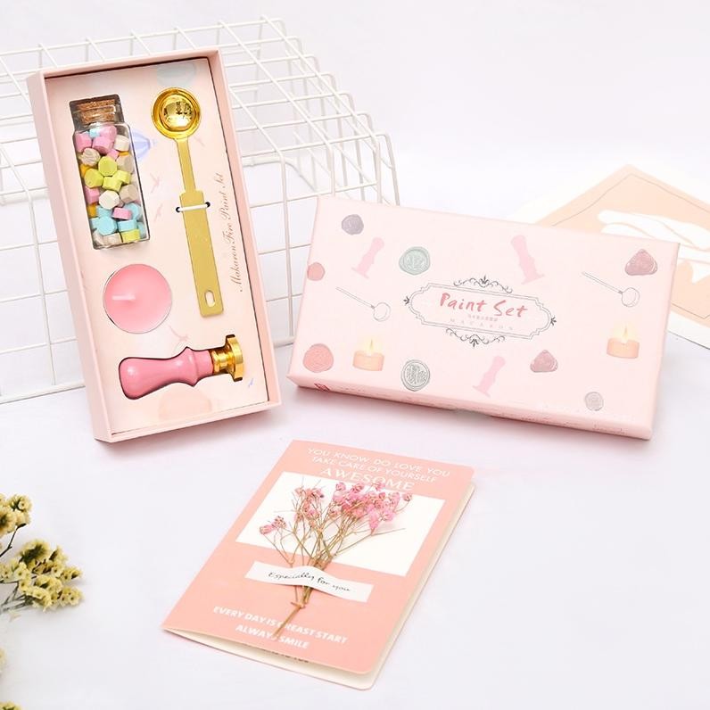 

Premium Seal Wax Set DIY Stempel Sealing Lilin Segel Warna Macaron Untuk Undangan Stempel Gift Box High Quality
