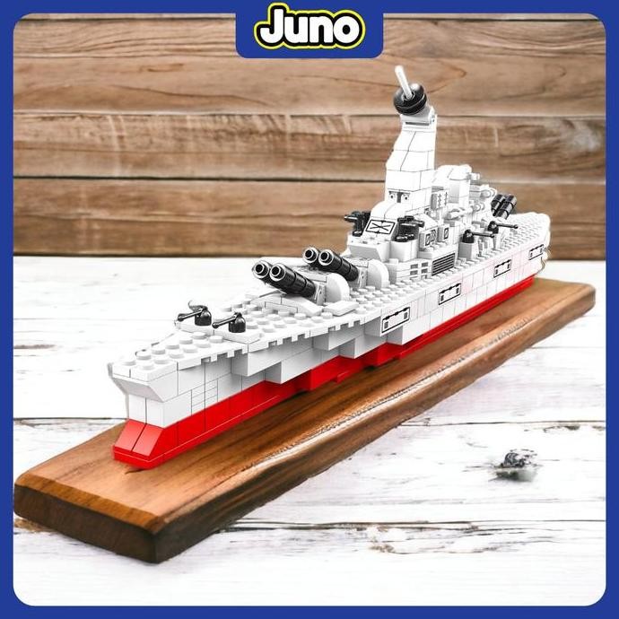 JUNO Mainan Block Bricks Battleship Kapal Perang (1000pcs) 3D Puzzle