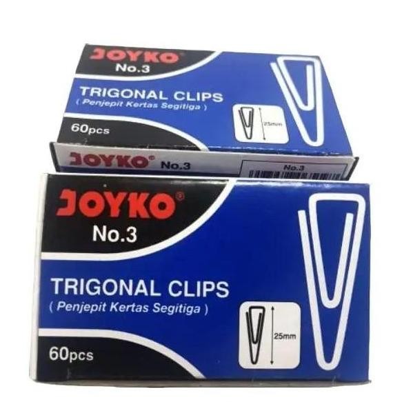 

Up Harga Grosir (1Dus/10Boxes) Trigonal Clip Penjepit Kertas Joyko No.3 Original