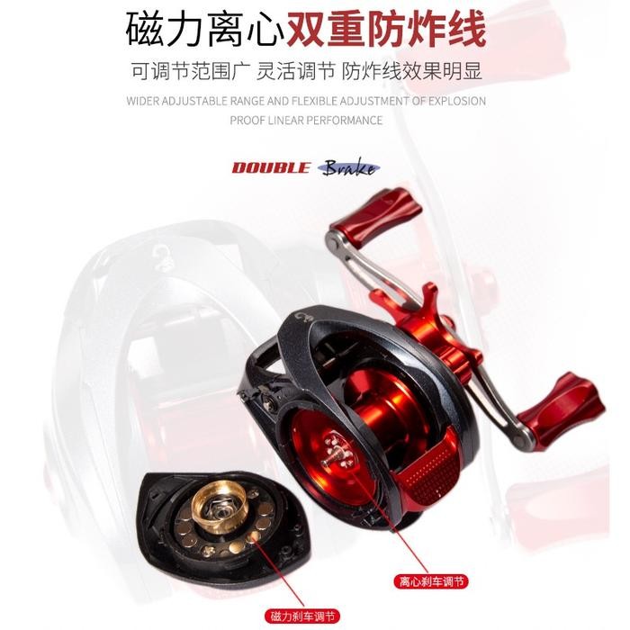 Lemoren Reel Bc Handle Kanan/Kiri Reel Baitcasting Max Drag 8Kg Rp003 #Gratisongkir