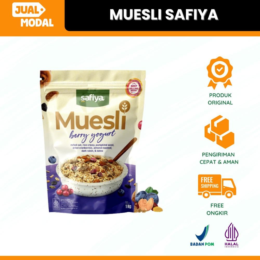 

Muesli Berry Yogurt Safiya-Sereal Oatmeal With Almond-Sarapan Sehat Premium