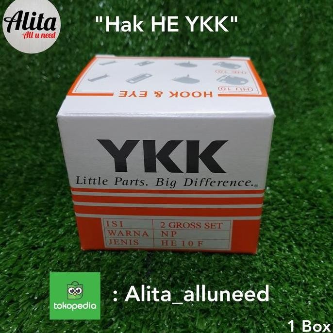 Kancing Hak HE YKK ORIGINAL isi 2 gross