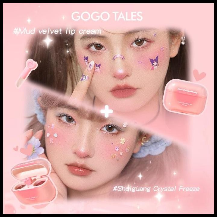 Terlaris GOGOTALES AirPods Lipstik Cloud Sense Duplex Lipstick Dual Colour Lipstick Headphones Lipst