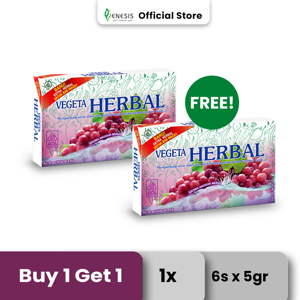 

Buy 1 Get 1 - Vegeta Dus 6 Sachet Herbal 5 g