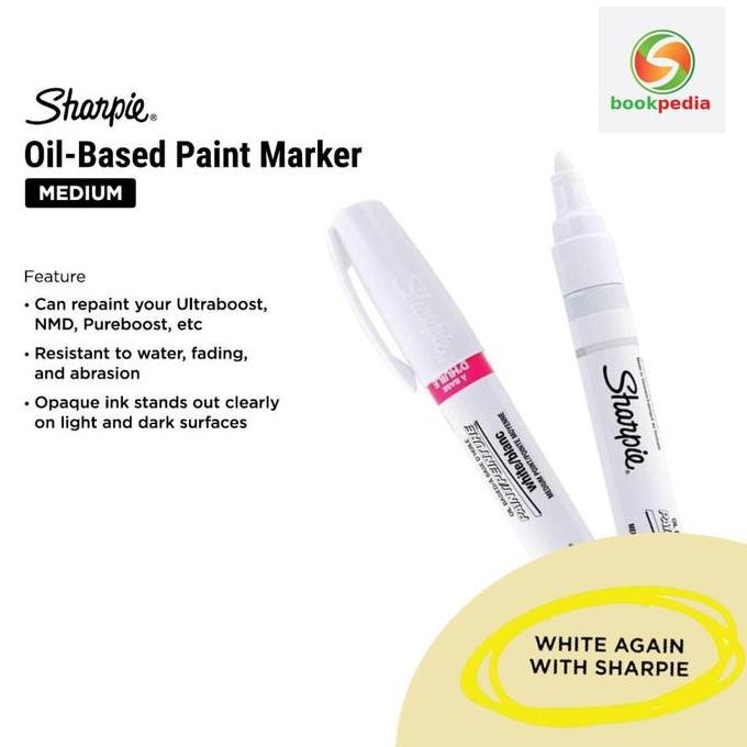 

Sharpie Oil-Based Marker White Medium Pemutih Ultra Boost Nmd Yeezy