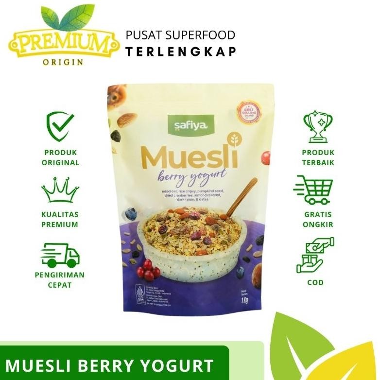 

[ SUPER BEST SELLER ] Muesli Berry Yogurt Safiya | Makanan Diet Rendah Lemak | Makanan Sehat