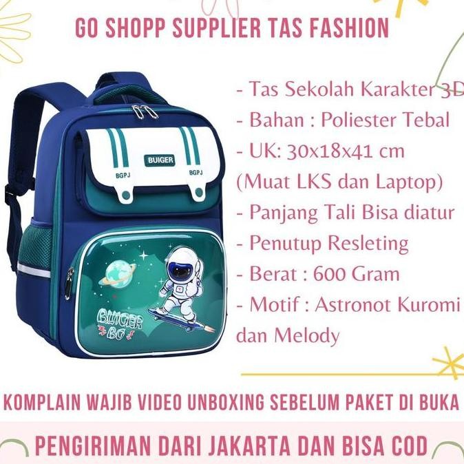 

Miliki Tas Ransel Sekolah Anak Sd Viral Premium Karakter 3D Lucu Kuromi Astronot Melody Terbaru Kekinian Bk26