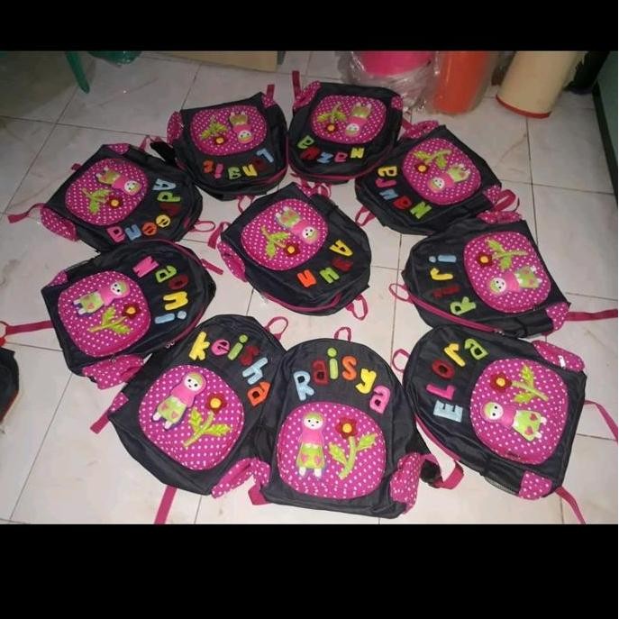 

Diskon Tas Nama Anak Ukuran Tk Dan Sd / Rikwes Chat/ Rikwes Karakter) Cod Murah Sayng Anak Bunga Cantik