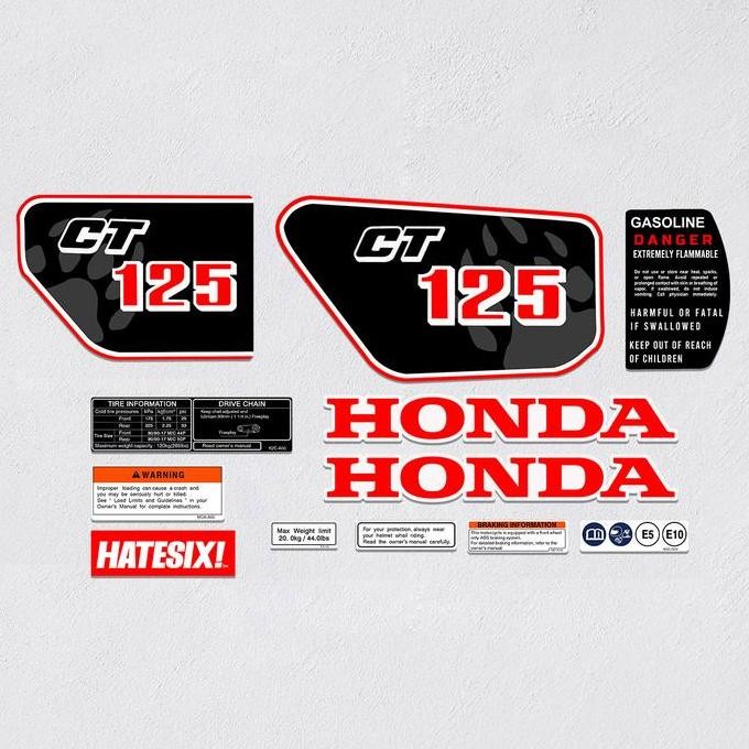 Sticker Decal Honda Ct 125 Ct Hunter Cub 125 Hatesix