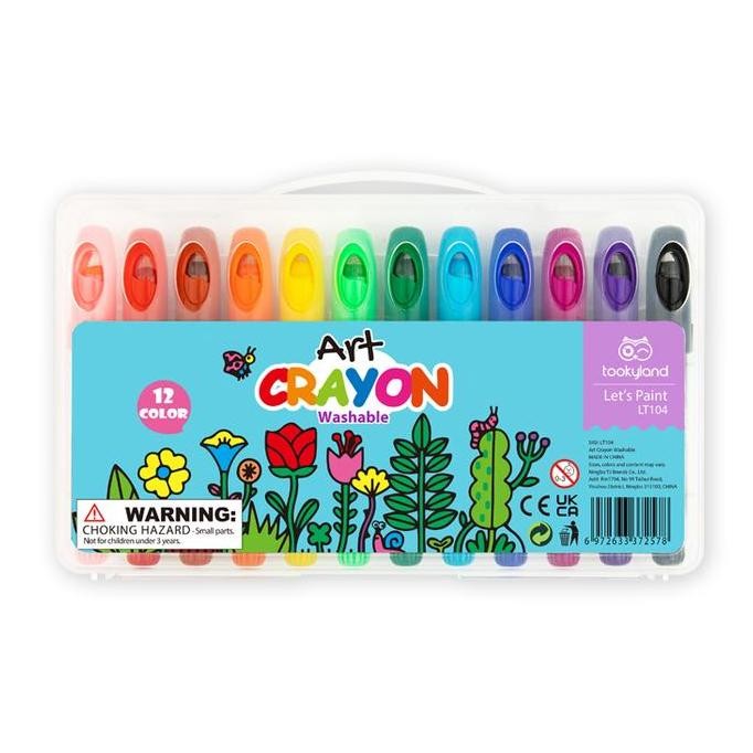 

Tookyland Washable Crayon Art 12 Color Mewarnai Seni Melukis Gambar