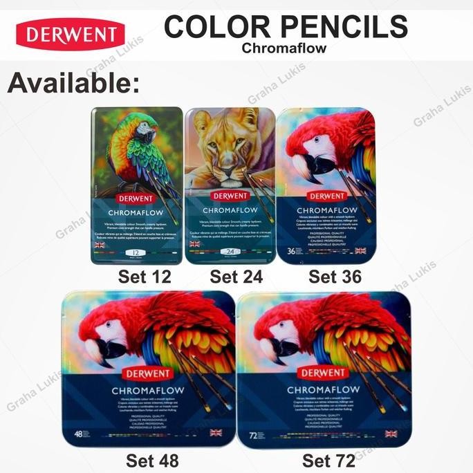 

Derwent Chromaflow Color Pencil / Pensil Warna Set Metal Tin