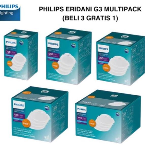 BEBAS ONGKIR - PHILIPS - DOWNLIGHT LED INBOW PAKET ISI 4 PHILIPS ERIDANI  3.5WATT 7WATT 10WATT 14WAT