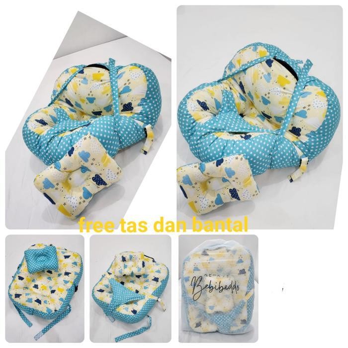 Sofa Belajar Duduk 3 In 1 Kasur Bayi Baru Lahir Katun Lembut Tidur Bantal Newborn