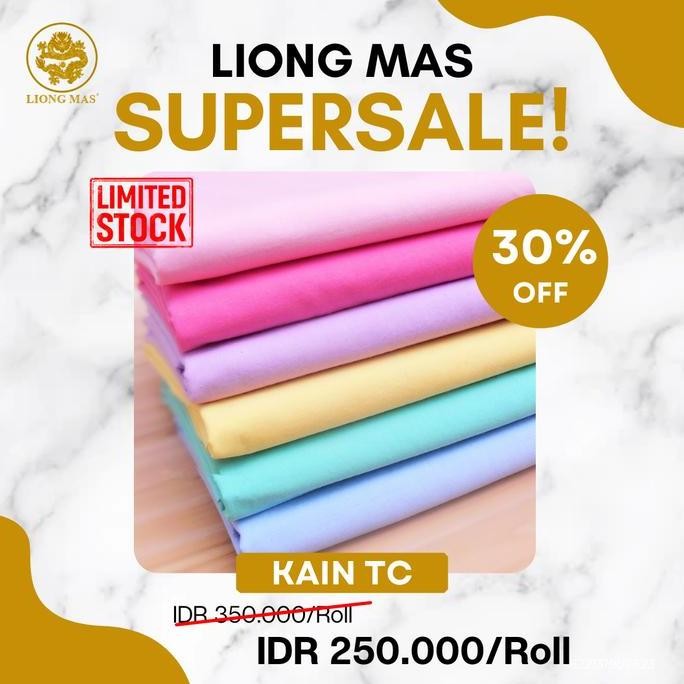 Kain Katun Tetoron TC 1 Roll Isi 27 Meter