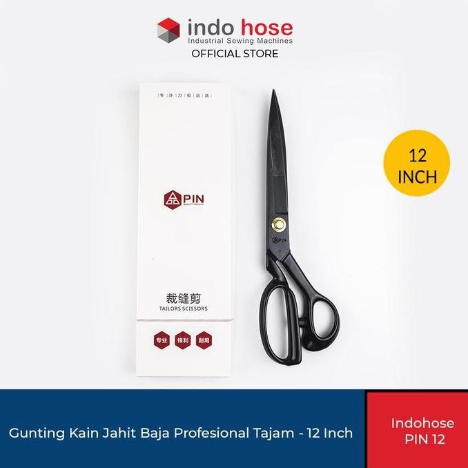 

Indohose PIN 12 Gunting Kain Jahit Baja Profesional Tajam - 12 Inch