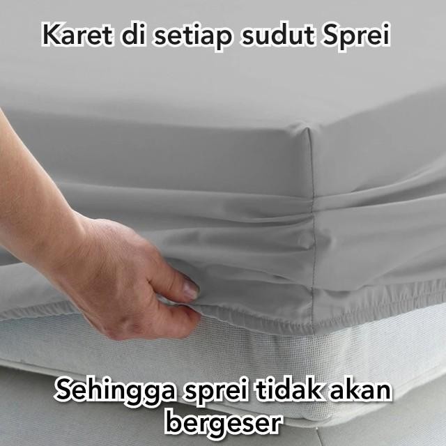 Bedcover Set Hotel/Bedcover+Sprei Hotel Motif Full Polos Putih 1 Warna